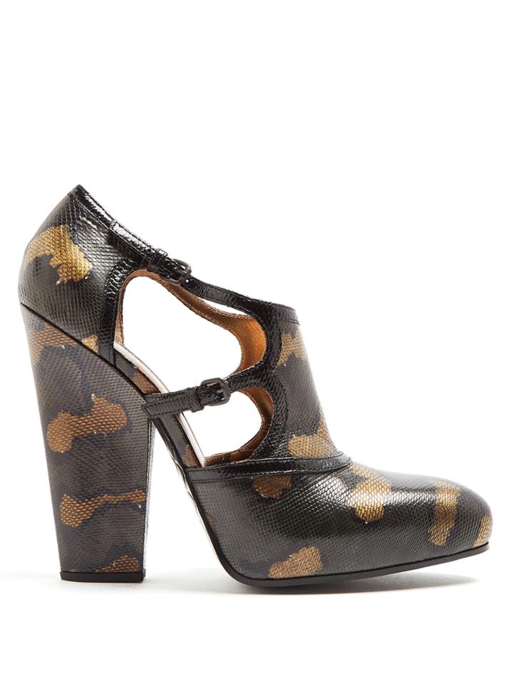 Bottega Veneta Block-heel Watersnake Pumps