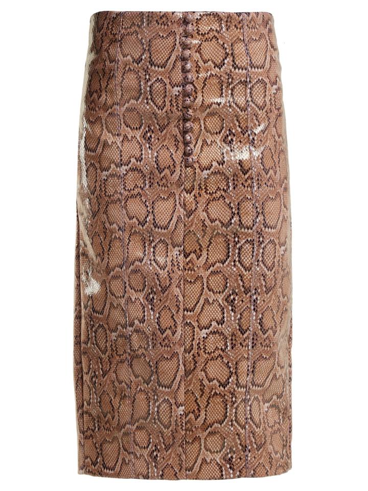 Hillier Bartley Python-effect Faux-leather Pencil Skirt
