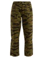 M.i.h Jeans Phoebe Camouflage-print Cotton Cropped Trousers