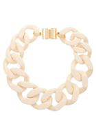 Matchesfashion.com Zimmermann - Curb-link Resin Necklace - Womens - Cream