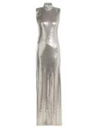 Matchesfashion.com Galvan - Galaxy Sequin Dress - Womens - Silver