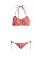 Lisa Marie Fernandez Charlotte Geometric-pattern Halterneck Bikini