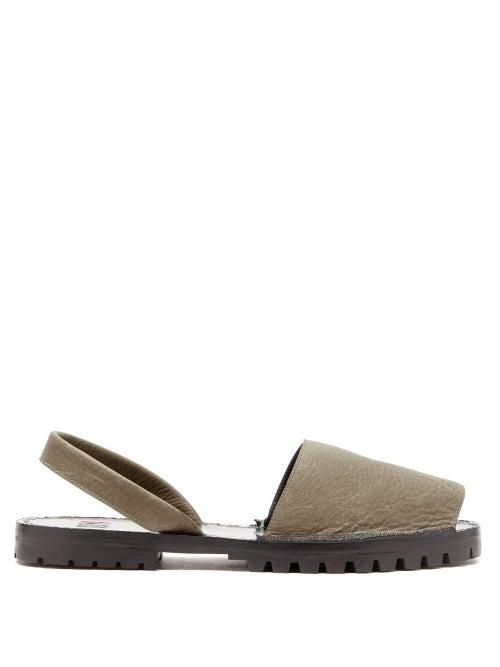 Matchesfashion.com Goya - Slingback Nubuck Sandals - Mens - Grey