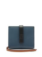 Matchesfashion.com Loewe - Anagram-logo Grained-leather Wallet - Womens - Blue Multi