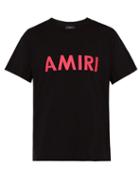 Matchesfashion.com Amiri - Logo Print Cotton T Shirt - Mens - Multi