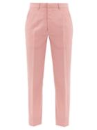 Matchesfashion.com Alexander Mcqueen - Wool Blend Straight Leg Trousers - Mens - Pink