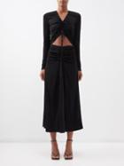 Altuzarra - Rilia Cutout Jersey Midi Dress - Womens - Black