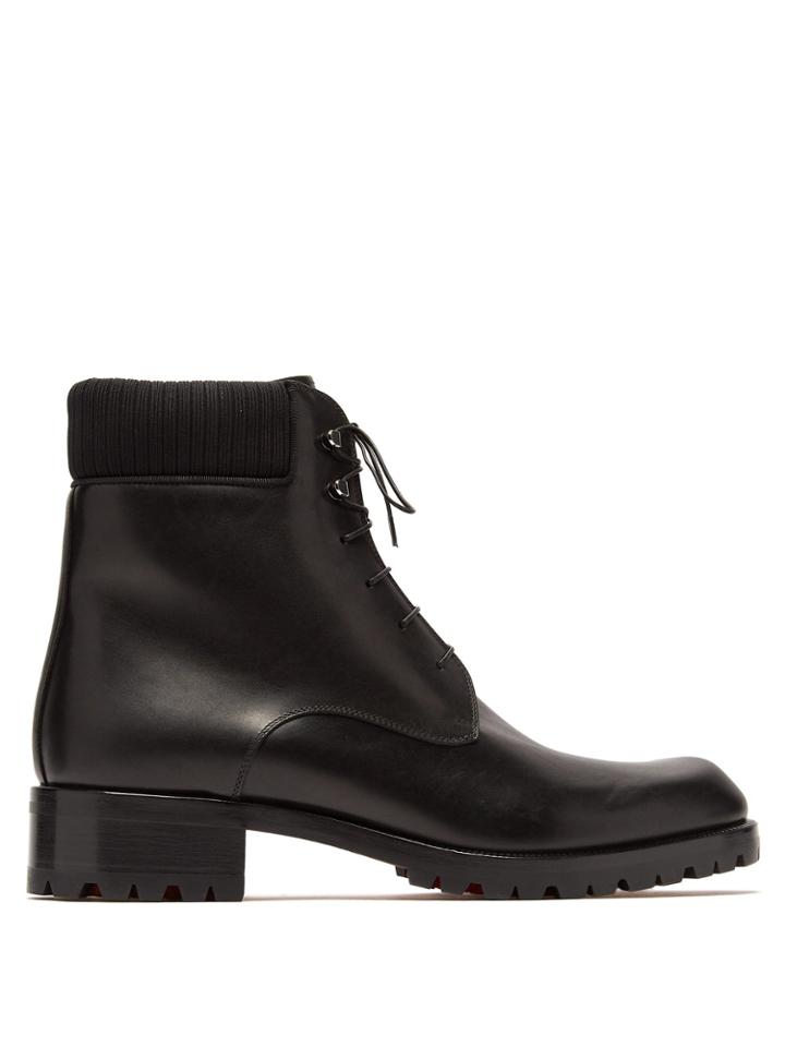 Christian Louboutin Trapman Lace-up Leather Boots
