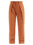 Matchesfashion.com Toogood - The Driver Linen-blend Drill Trousers - Mens - Orange