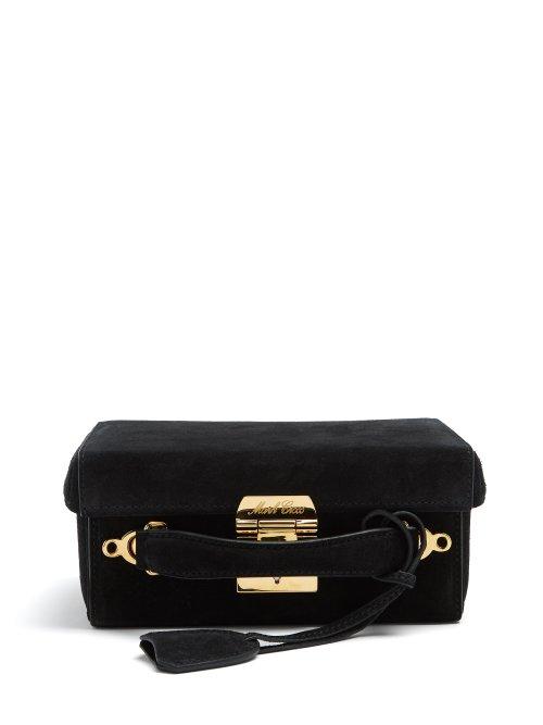 Matchesfashion.com Mark Cross - Grace Small Suede Shoulder Bag - Womens - Black