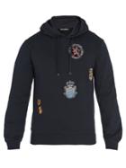 Dolce & Gabbana Crest-appliqu Hooded Cotton Sweatshirt