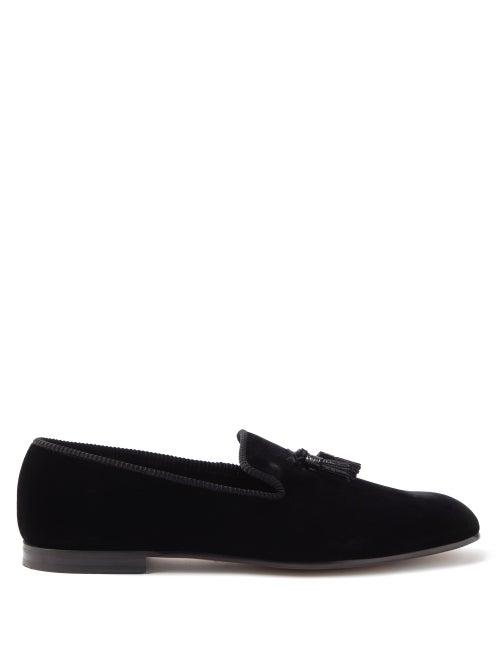 Tom Ford - Tasselled Velvet Loafers - Mens - Black