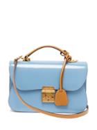 Matchesfashion.com Mark Cross - Dorothy Smooth Leather Shoulder Bag - Womens - Blue Multi