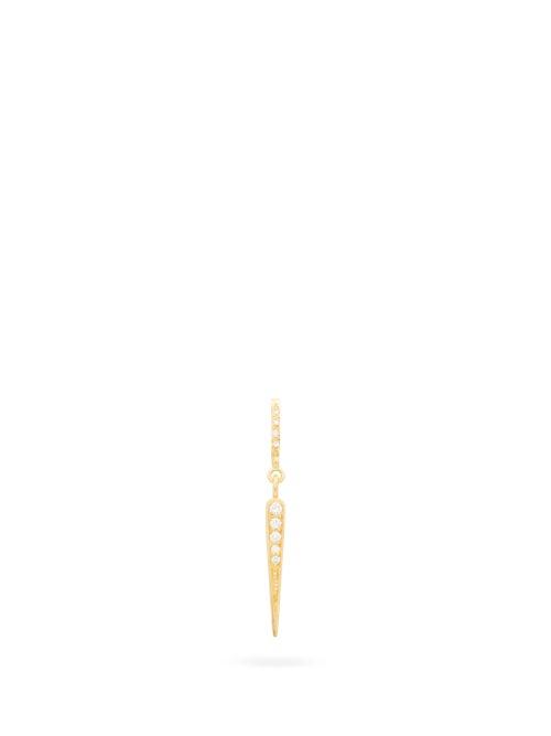 Matchesfashion.com Orit Elhanati - Roxy Diamond & 18kt Gold Single Drop Earring - Womens - Gold