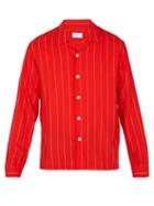 Matchesfashion.com Ami - Striped Twill Shirt - Mens - Red Multi