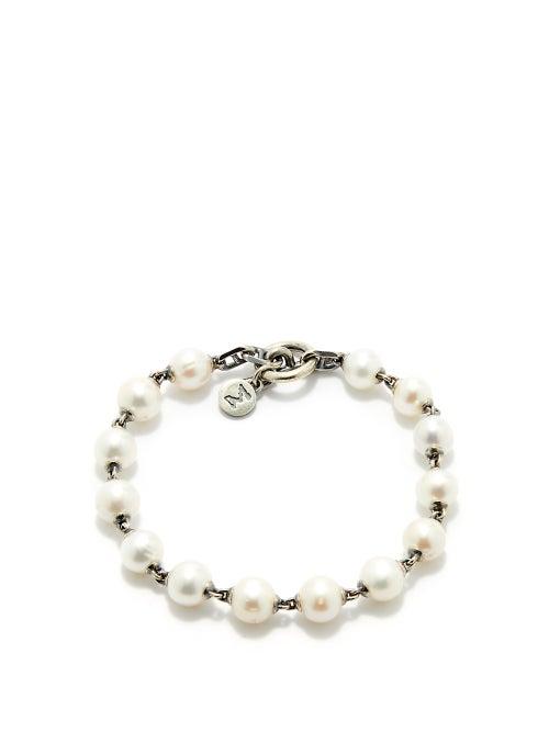 M Cohen - Consi Pearl & Sterling-silver Bracelet - Mens - White