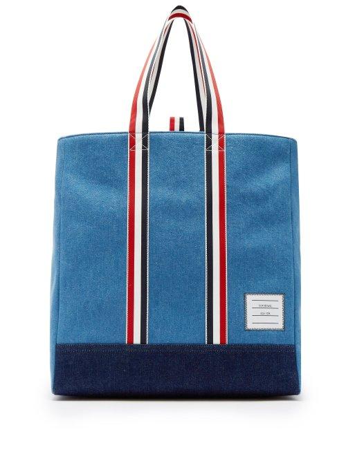Matchesfashion.com Thom Browne - Denim Tote Bag - Mens - Blue