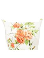 Emilia Wickstead - Flore Floral-print Faille Cropped Top - Womens - Orange