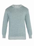 Matchesfashion.com Inis Mein - Alpaca And Silk Blend Sweater - Mens - Light Blue