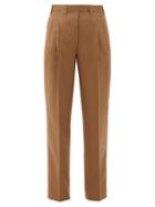 Matchesfashion.com Giuliva Heritage Collection - The Cornelia High-rise Wool Trousers - Womens - Brown