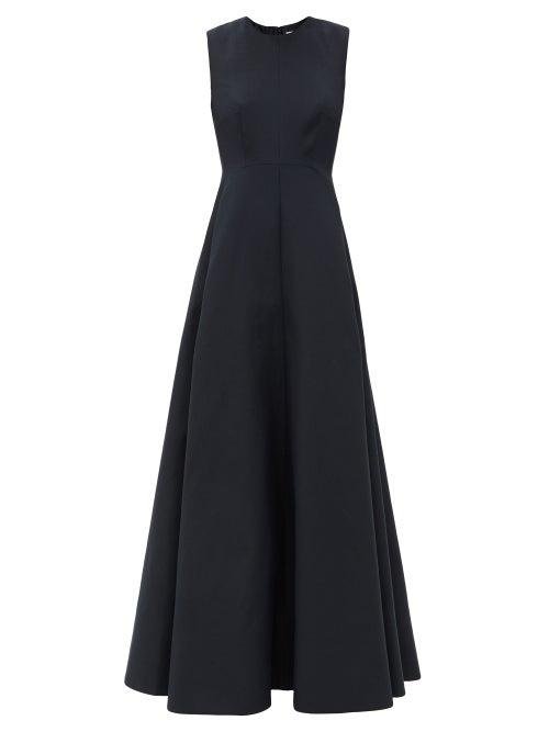Matchesfashion.com Valentino - Sleeveless Cotton-blend Twill Gown - Womens - Black