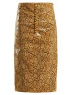 Hillier Bartley Faux-python Pencil Skirt