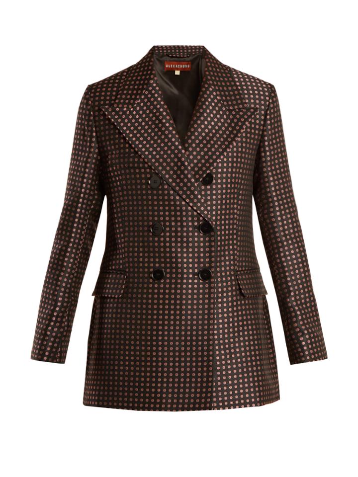Alexachung Floral-jacquard Peak-lapel Double-breasted Jacket