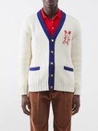 Gucci - Rabbit-embroidered Wool Cardigan - Mens - Ivory Multi