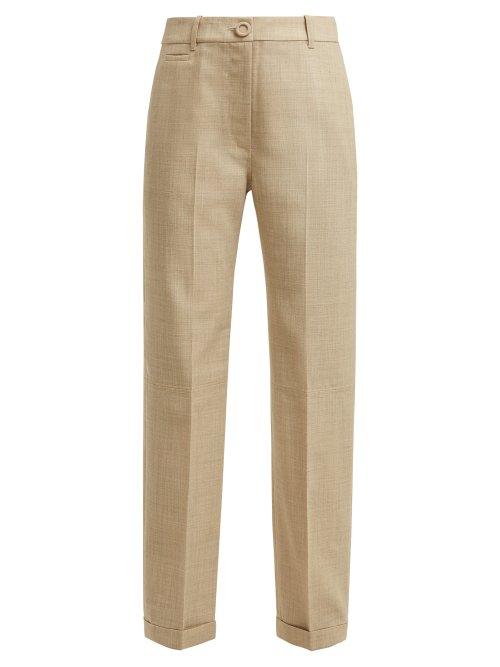 Matchesfashion.com Jacquemus - Le Pantalon Carino High Rise Cotton Trousers - Womens - Beige