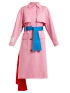 Msgm Double-breasted Cotton Trench Coat
