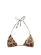 Matchesfashion.com Dolce & Gabbana - Leopard Print Triangle Bikini Top - Womens - Leopard
