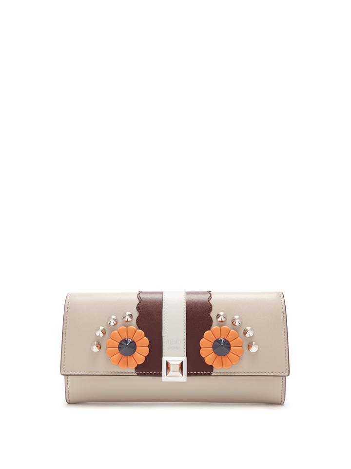 Fendi Hypnoteyes Embellished Leather Wallet