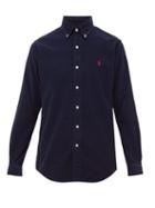 Matchesfashion.com Polo Ralph Lauren - Custom Fit Logo Embroidered Cotton Corduroy Shirt - Mens - Navy