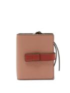 Loewe - Bi-colour Zipped Leather Wallet - Womens - Pink Multi