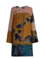 Raquel Allegra Patchwork Tie-dye Silk-chiffon Dress