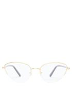 Matchesfashion.com Stella Mccartney - Half Rim Metal Glasses - Womens - Gold