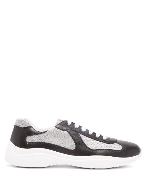 Matchesfashion.com Prada - America's Cup Low Top Trainers - Mens - Black White