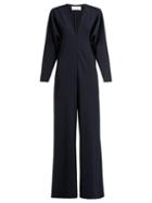 Matchesfashion.com Raey - Batwing Jersey Jumpsuit - Womens - Navy