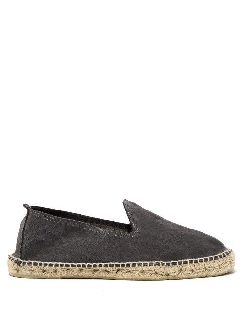 Matchesfashion.com Maneb - Hamptons Suede Espadrilles - Mens - Grey