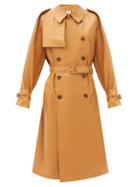 Matchesfashion.com Vetements - Double-breasted Leather Trench Coat - Womens - Light Brown