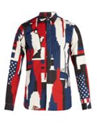 Valentino New York-print Cotton Shirt