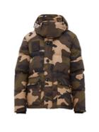 Matchesfashion.com Moncler - Dary Camouflage Down Filled Cotton Jacket - Mens - Khaki Multi