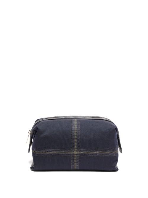 Matchesfashion.com Paul Smith - Checked Twill Wash Bag - Mens - Blue
