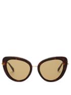 Matchesfashion.com Stella Mccartney - Chain Trim Cat Eye Metal Sunglasses - Womens - Tortoiseshell