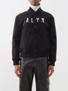1017 Alyx 9sm - Logo-appliqu Wool-blend Felt Varsity Jacket - Mens - Black