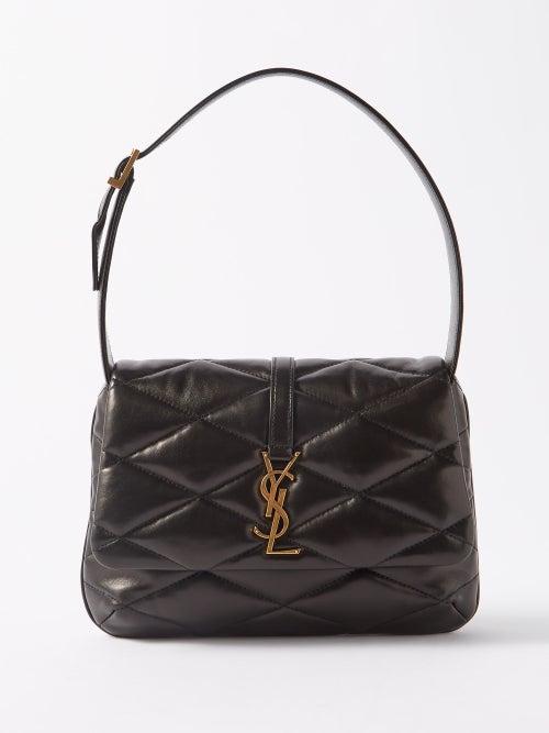 Saint Laurent - Ysl-monogram Small Quilted-leather Shoulder Bag - Womens - Black