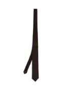 Matchesfashion.com Title Of Work - Frayed Trim Silk Tie - Mens - Black