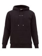 Matchesfashion.com 1017 Alyx 9sm - Logo Print Cotton Blend Hooded Sweatshirt - Mens - Black