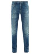 Matchesfashion.com Dolce & Gabbana - Lightly Distressed Skinny Fit Jeans - Mens - Denim