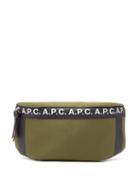 Matchesfashion.com A.p.c. - Savile Logo Stripe Canvas Belt Bag - Mens - Khaki